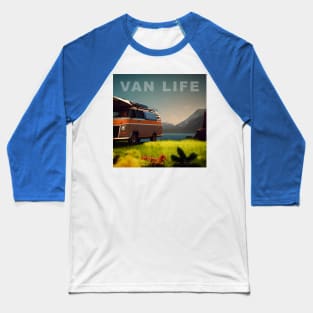 Van Life Camper RV Outdoors in Nature Baseball T-Shirt